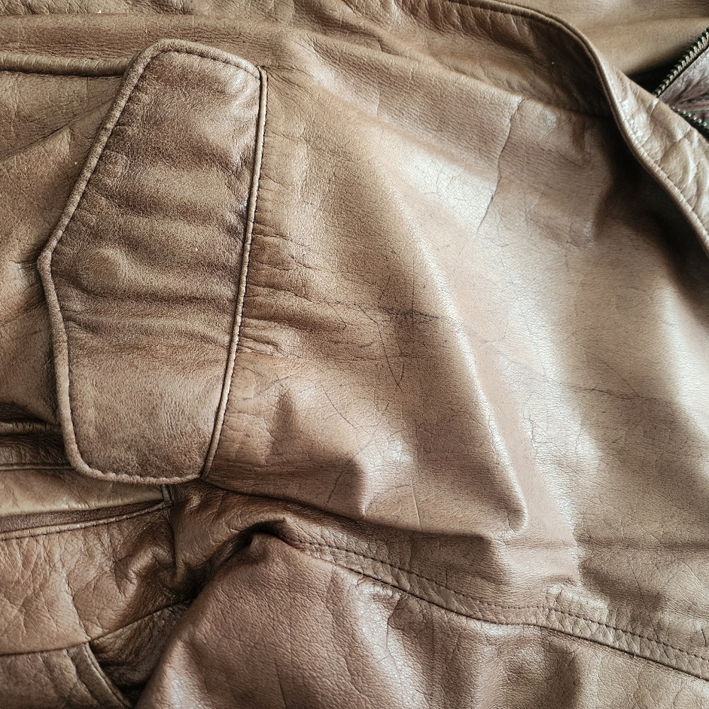 Wilson Brown Leather Bomber Jacket - Picture 5 of 6